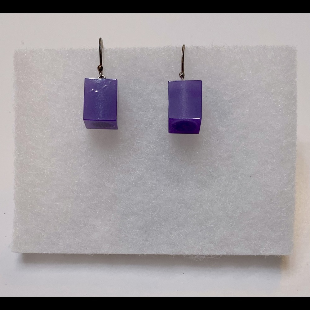 Purple Resin Earrings